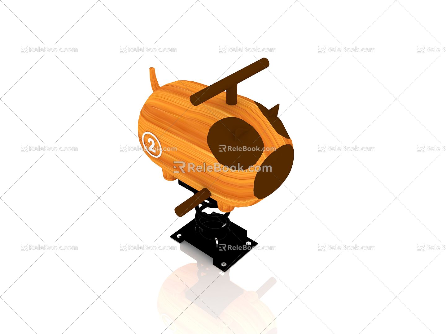 Modern Rocking Horse Wooden Rocking Horse 3d model