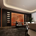 New Chinese-style large private room 3d model