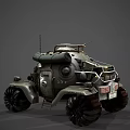 Tracked Armored Military Weapon Vehicle With Antenna And Heavy Duty Combat Equipment Design