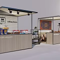 Clothing Store Carpet Supplier Display Booths With Products And Decorations