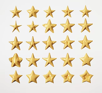 Modern Balloon Star Balloon Combination Star Wedding Window 3d model