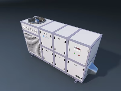 Modern Commercial Showcase Shelf With Multiple Doors Control Panel And Top Fan For Storage 3d model