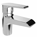 Sleek Modern Chrome Faucet With Single Handle And Polished Surface Design