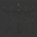 Classic Wrought Iron Fence With Vertical Bars And Ornate Top Designs