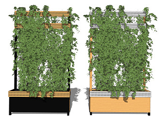 Modern Vine Balcony Plant Frame Green Plant Wall 3d model