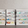 Organized Medical Device Storage Shelves with Categorized Supplies and Labeled Products