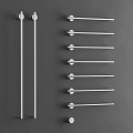 Modern Bathroom Accessories With Stainless Steel Towel Bars And Wall Mounted Racks