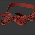 Steampunk Goggles Vintage Design With Brass Metal Parts Leather Strap And Round Lenses