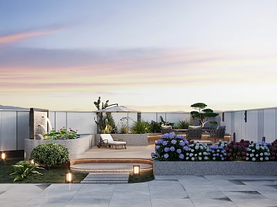 Cozy Home Balcony Space With Lush Green Plants Comfortable Seating And Modern Decor 3d model