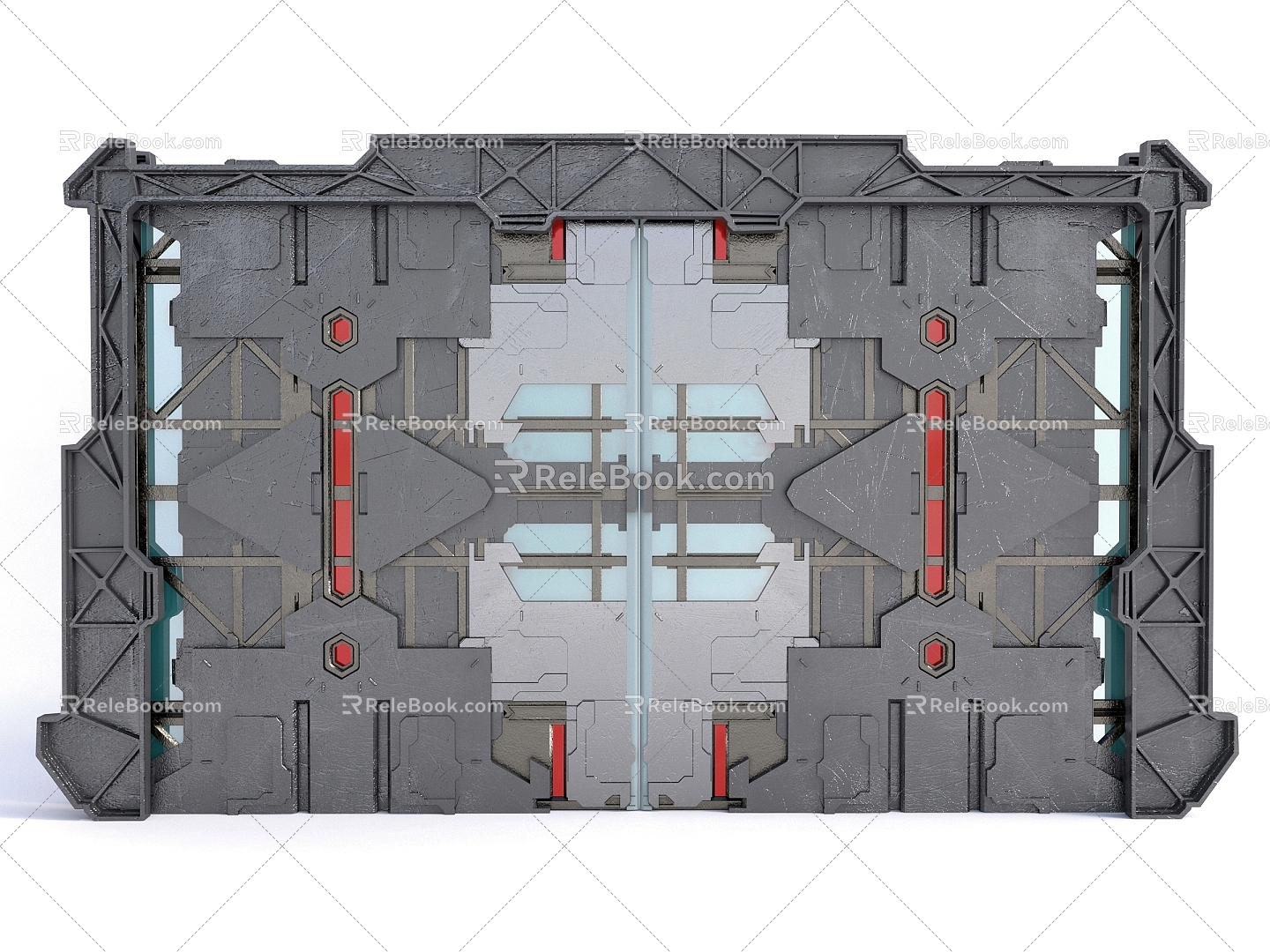 Modern Sci-Fi Door Metal Door 3d model