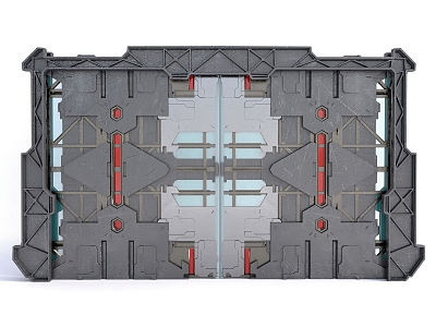 Modern Sci-Fi Door Metal Door 3d model