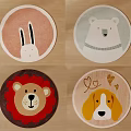 Cute Round Area Rugs with Various Animal Patterns for Kids Room Decor