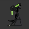Professional Leg Press Fitness Equipment With Green Black Design And Barbell Bars