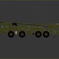 Green Military Tank With Multiple Wheels And Advanced Top Equipment Design