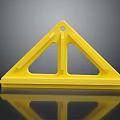 Yellow Triangular Furniture Support Bracket With Sturdy Structure And Design