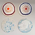 Round Rugs with Colorful Circular Patterns and Abstract Designs for Home Decor