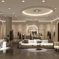 Elegant Modern Luxury Clothing Store Interior Design With Cozy Lounge And Stylish Apparel Displays