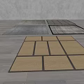 New Chinese Style Carpet Fabric Carpet Plush Carpet Tea Table Tea Table and Chair Carpet Tea Room Carpet Burlap Woven Carpet 3d model