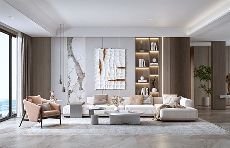 modern living room 3d model