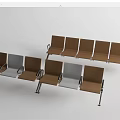 Modern Public Chairs Design With Brown Gray Seats And Metal Legs For Public Areas