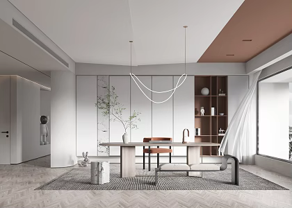 Modern study 3d model
