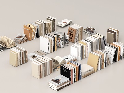 Modern Books Book Portfolio 3d model