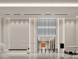 Modern Hall Lobby 3d model