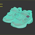 Kids Breathable Mesh Shoes Pastel Pink Blue Green Velcro Strap Air Cushion Sole
