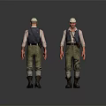 Modern man worker European worker mechanic 3d model