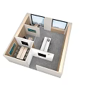 Public Office Space Open Layout With Multiple Workstations Meeting Areas And Central Functional Zone