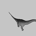 Dinosaur Game Movie Character with Red Head Long Neck and Striped Body