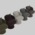 Deep Brown Fabric Single Sofa with Armrest and Conical Modern Design