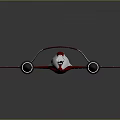 Red And White Streamlined Aircraft Model With Twin Engines And Fuselage Windows