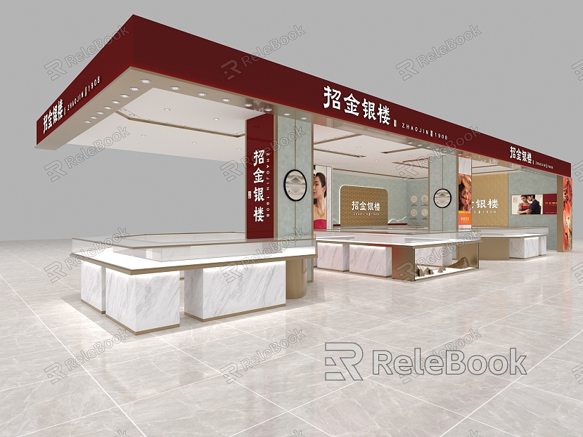 Zhaojinyinlou Jewelry Store Counter Gold Store model