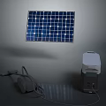 Portable Laptop Solar Charging System With Panel And Power Cable 3d model