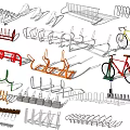 Road Facilities For Bicycle Parking Racks With Various Designs And Public Use