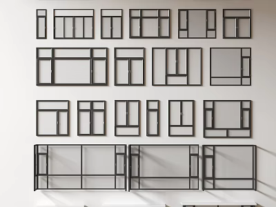 Casement Windows With Various Modern Design Styles For Home Interior And Exterior Use 3d model