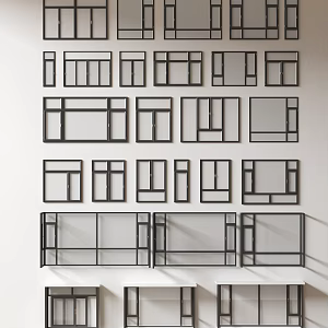 Modern windows combination windows glass windows floor-to-ceiling windows balcony windows bay windows bedroom windows sliding windows casement windows doors and windows 3d model