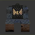 Tracked Military Vehicle With Camouflage Paint Eagle Wing Logo And Muddy Tracks