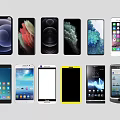 Latest And Classic Mobile Phone Models With Different Screen Displays And Designs 3d model
