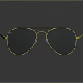 Classic Aviator Sunglasses With Golden Frame And Dark Lenses For Daily Use