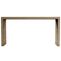 Wooden Console Table With Layered Legs Design And Smooth Surface Top 3d model