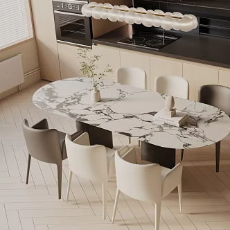 Modern dining table 3d model