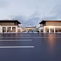 New Chinese-style Gate Demonstration Area 3d model