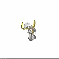 Mechanical Carburetor Device With Silver Metal Body And Golden Components