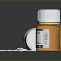 Medical Devices Including Medicine Bottles With Scattered White Tablets And Labels