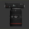 Canon EOS Digital Camera With Professional Red Ring Lens And Black Body Design