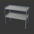 Sturdy Metal Two Tier Storage Shelf Modern Design For Home Organization And Storage