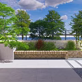 Rooftop Garden Design With Lush Greenery Outdoor Seating Stone Pathway And Decorative Plants