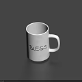 Daily Life Product White Ceramic Mug With Black BLESS Text For Home Use